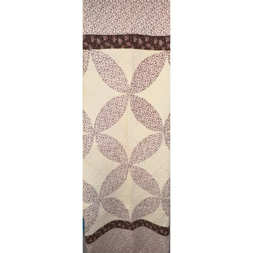 American Hometex Large Throw Baby Child Quilt 50”x60” Reversible Flower Floral
